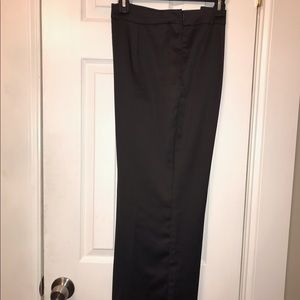 Black Satin-like, lined pants.